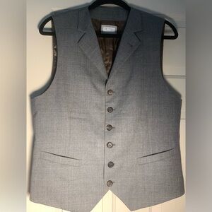 Brunello Cucinelli Men's Gray 100% Wool Solid Formal Vest 50